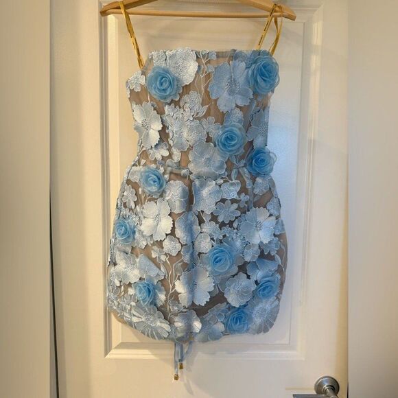 NWOT BRONX AND BANCO JASMINE MARAYA BLUE MINI DRESS - Picture 7 of 13